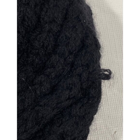 Coach Black Wool & Cashmere chunky Cable Knit fisherman Infinity Scarf neutral - Picture 8 of 10